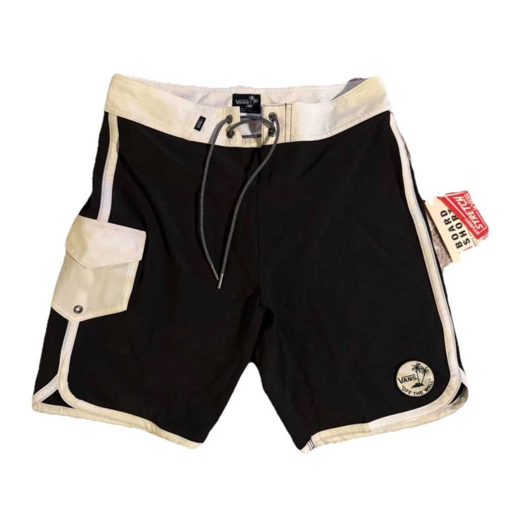 Vans Black and White Board Shorts